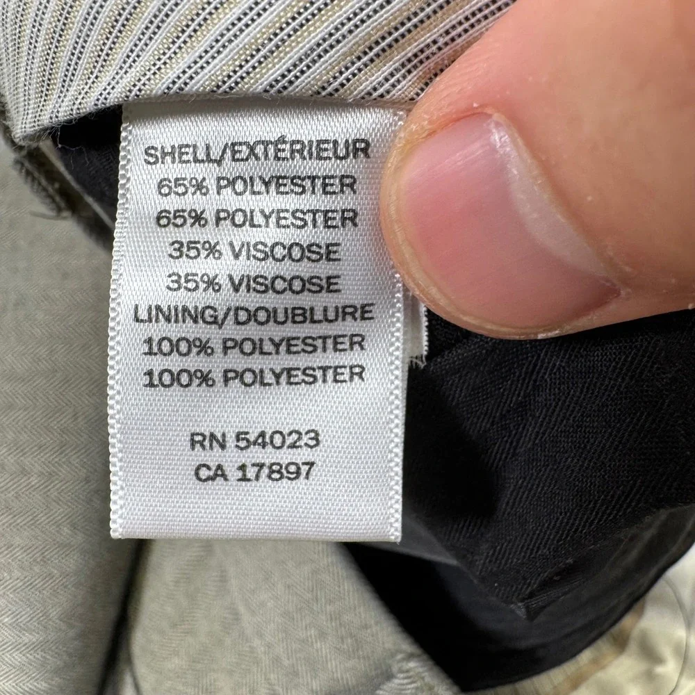 Banana‎ Republic Classic Fit Herringbone Dress Pants Mens 34x32 Taupe Gray Gray